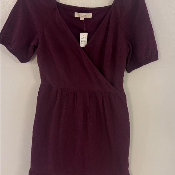 NWT LOFT Maroon Dress - Picture 5 of 8